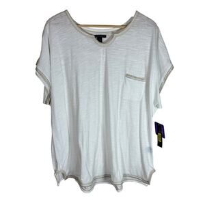 NEW Westbound Women Plus Top Size 100% Cotton Slub Knit Boxy Cottage Boho 2X